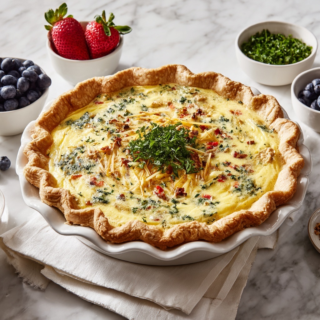 Easy Tuna Breakfast Quiche Recipe - Recipe Image