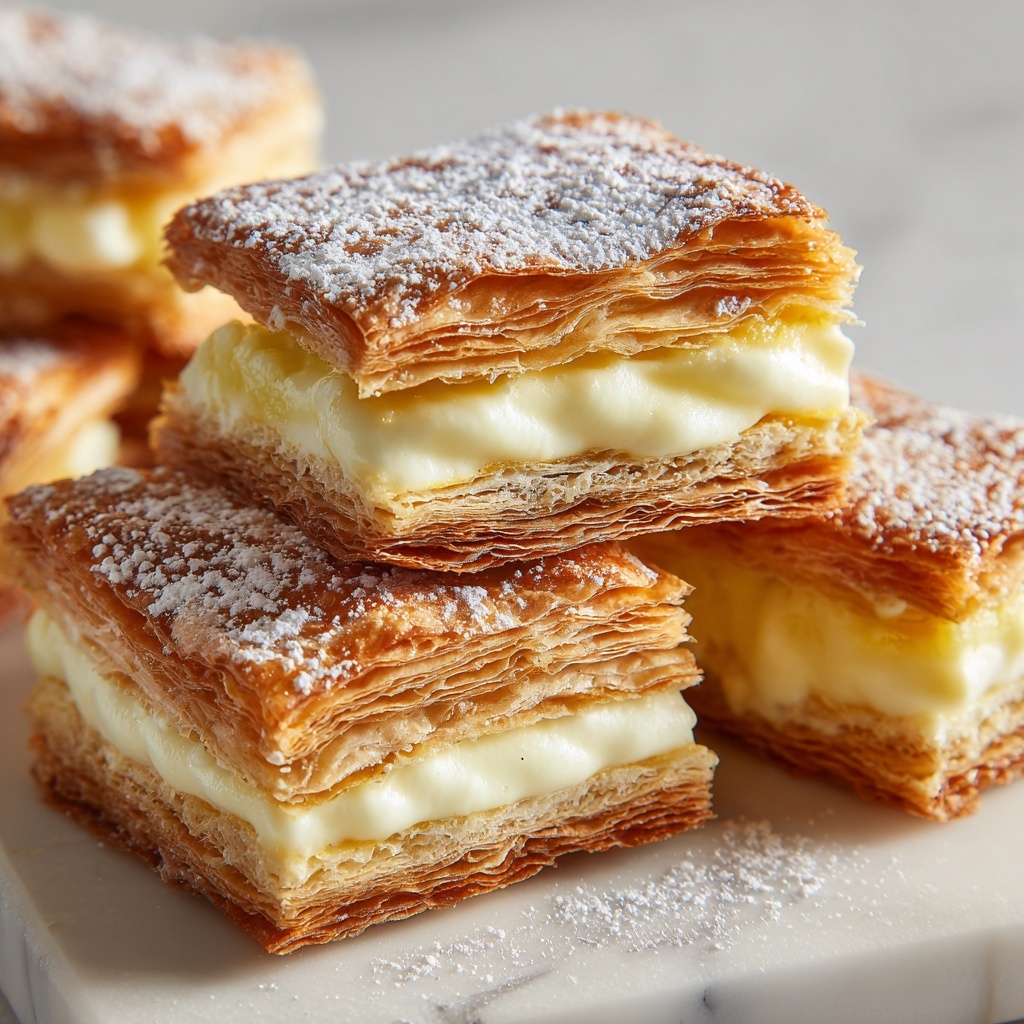 Vanilla Custard Cream Squares Recipe - Recipe Image