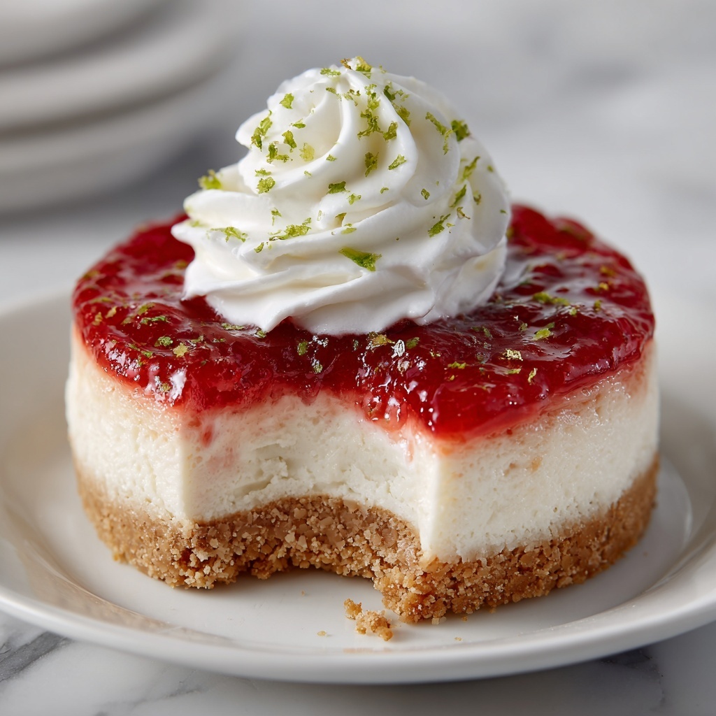 Mini Lime Cheesecakes with Raspberry Sauce Recipe - Recipe Image