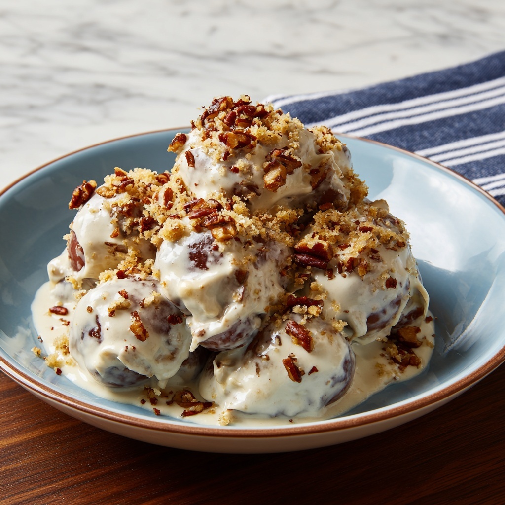 Creamy Grape Salad with Pecans Recipe - Recipe Image