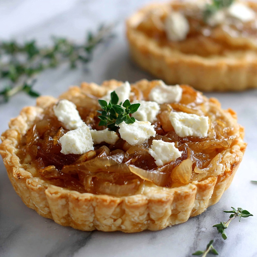 Gourmet Onion and Goat Cheese Tartlets Recipe - Recipe Image