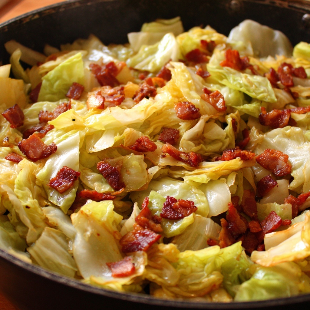 Fried Cabbage with Bacon Recipe - Recipe Image