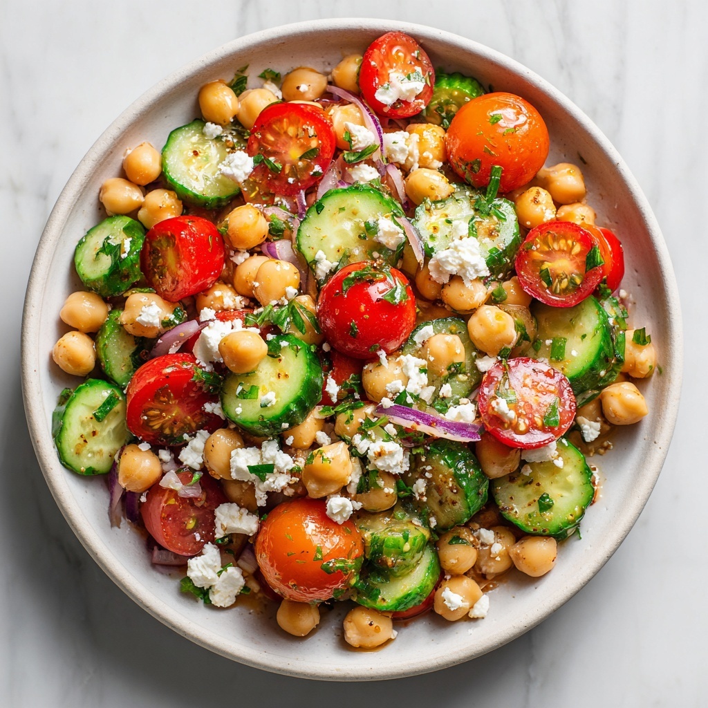 Chickpea & Cucumber Mediterranean Salad: 5 Refreshing Twists Recipe - Recipe Image