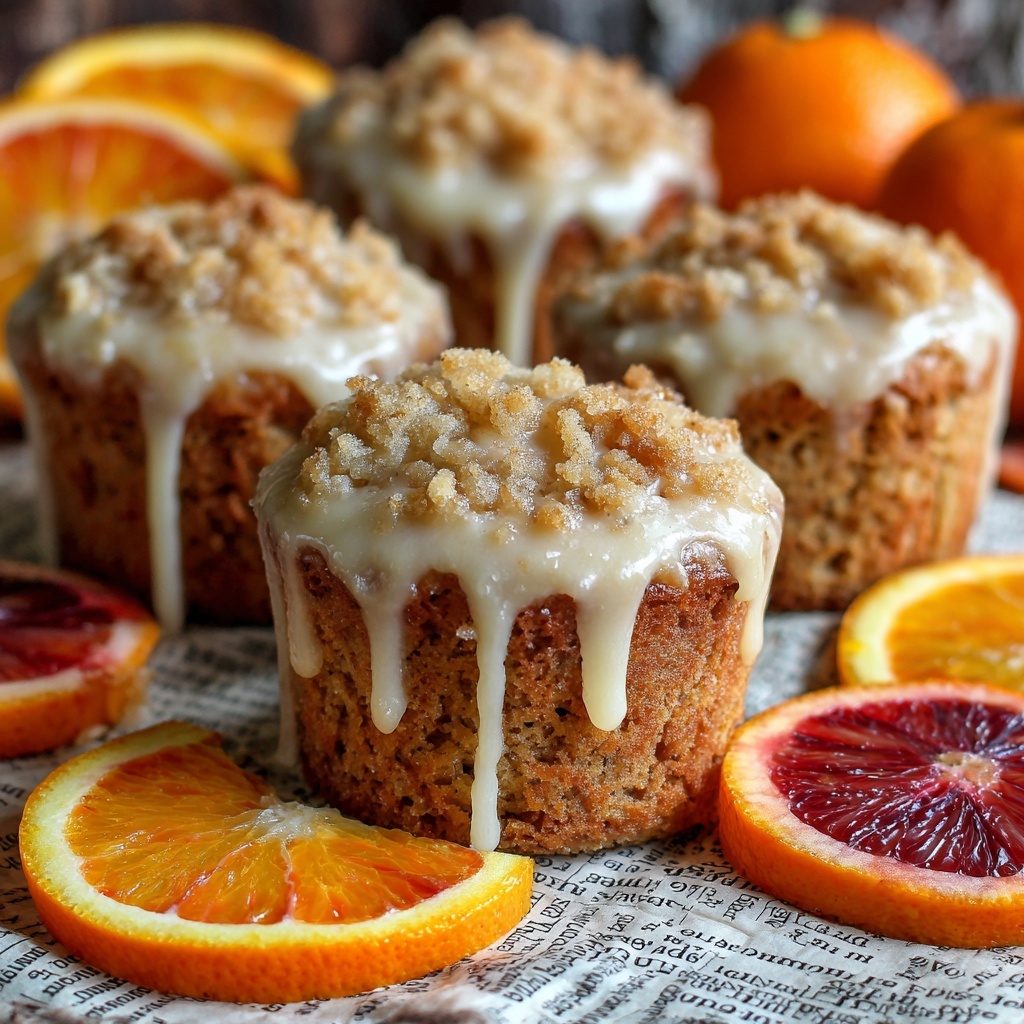 Vegan Orange Muffins With Fresh Orange Glaze Recipe - Recipe Image