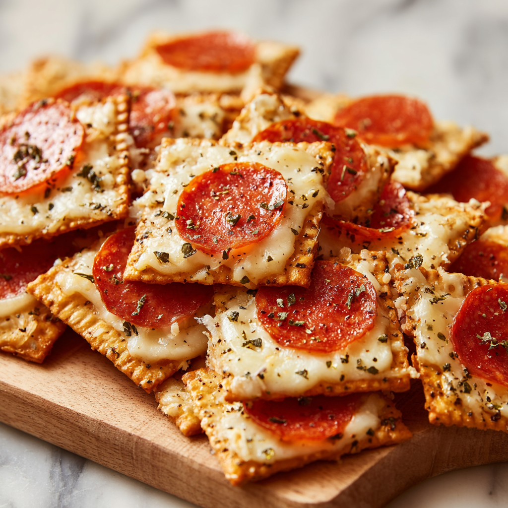 Keto Pizza Chips: Your Crispy Low-Carb Snack Solution Recipe - Recipe Image