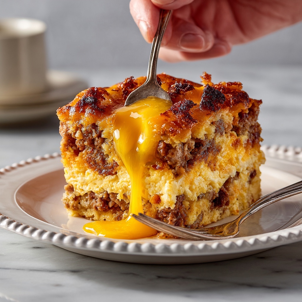 Cheesy Sausage & Egg Breakfast Casserole Recipe - Recipe Image