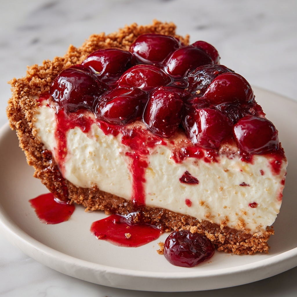 No Bake Cherry Cheesecake Recipe - Recipe Image