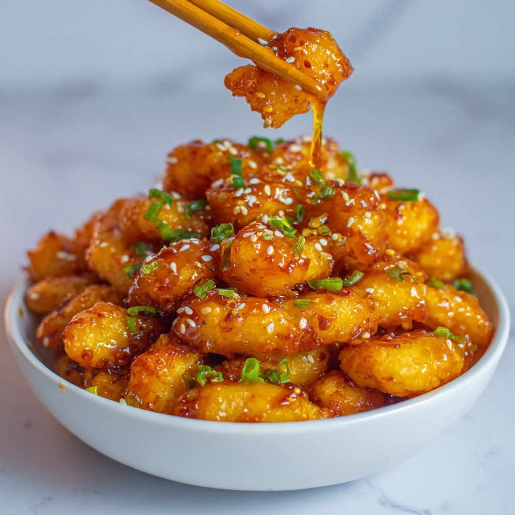 Crispy Chinese Honey Garlic Chicken Recipe - Recipe Image
