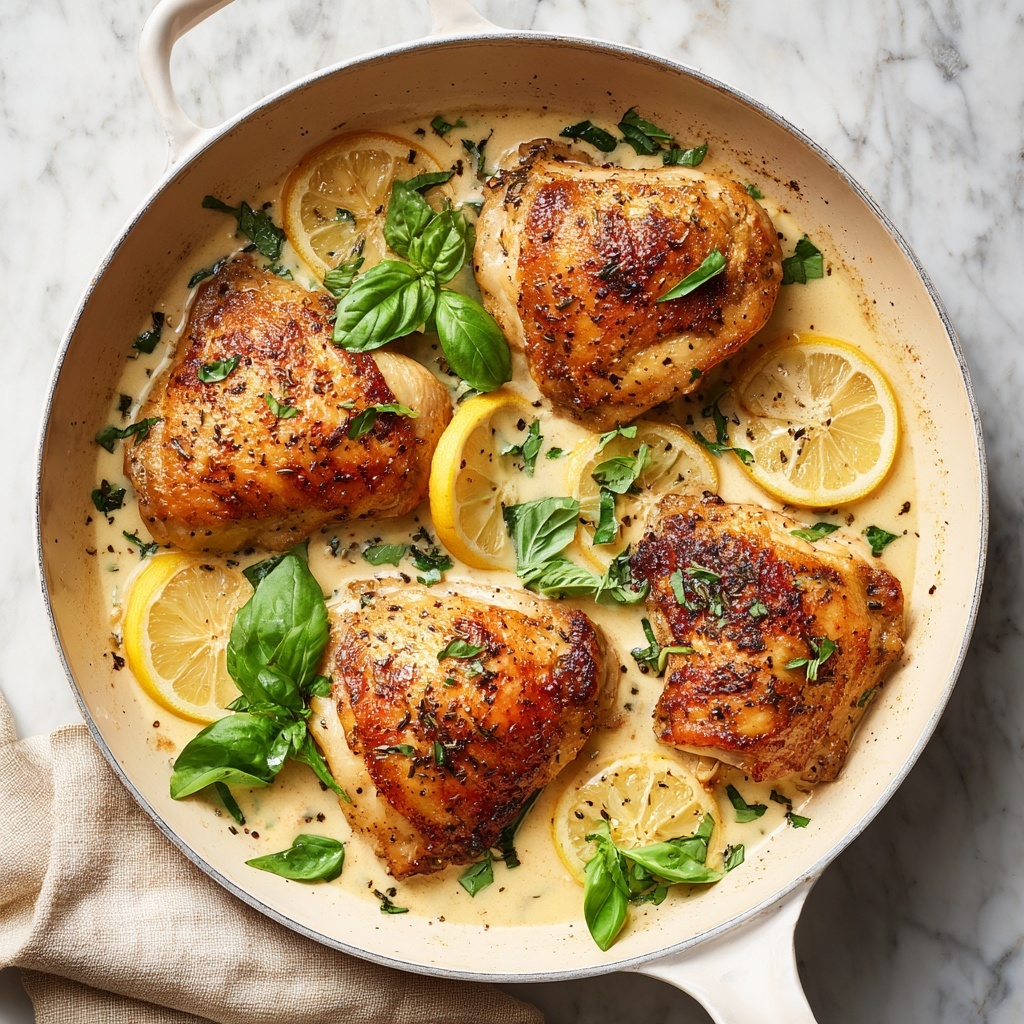 One-Pan Lemon Basil Chicken Recipe - Recipe Image